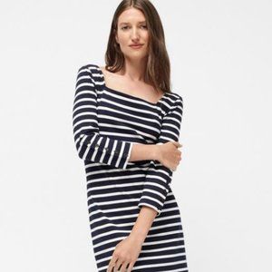 JCrew Stripe Square Neck Knit Dress SZ 0